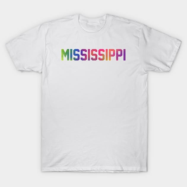 Mississippi Tie Dye Jersey Letter T-Shirt by maccm